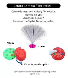 Centro De Mesa Led Fibra Optica x 10 Cotillon Luminoso en internet