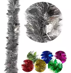 Boa Guirnalda Navideña 2mts X 6cm Con Hojitas Color Navidad (ART 450/G) - Tienda CyP