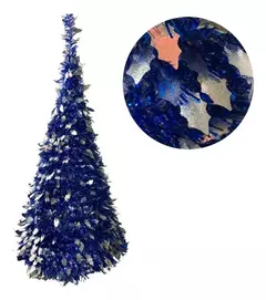 Arbol De Navidad Espiral Plegable 60cm Hojas Metalizado (ART 021)
