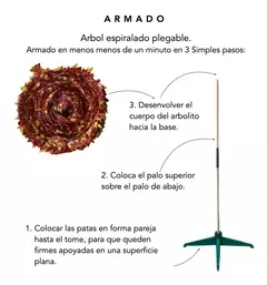 Arbol De Navidad Espiral Plegable 60cm Hojas Metalizado (ART 021) - comprar online