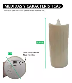 Velas Led Vela A Pila Luz Cálida x 12 Llama Movimiento derretida en internet