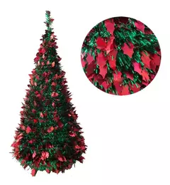 Arbol De Navidad Espiral Plegable 60cm Hojas Metalizado (ART 021) - comprar online