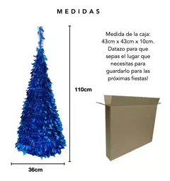 Arbol De Navidad Espiral Plegable 110 cm Hojas Metalizado (ART 026) - Tienda CyP