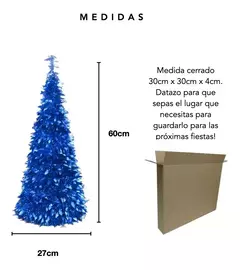 Arbol De Navidad Espiral Plegable 60cm Hojas Metalizado (ART 021) en internet