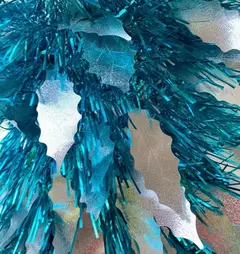 Imagen de Arbol De Navidad Espiral Plegable 110 cm Hojas Metalizado (ART 026)