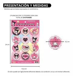 Sticker Autoadhesivo My Melody Kuromi X 24 Disney Licencia - comprar online