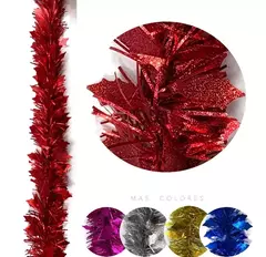 Boa Guirnalda Navideña 2mts X 6cm Con Hojitas Color Navidad (ART 450/G) - comprar online