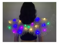 Alas Angel Led Multicolor Plumas Color Rosa - tienda online