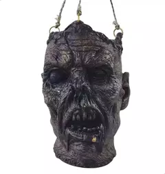Cabeza Terror Porta Golosinas Luz Decoracion Halloween