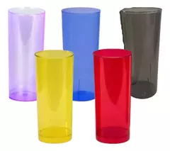 Vaso Trago Largo X 10 Plastico Descartable Transparente - comprar online