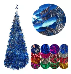 Imagen de Arbol De Navidad Espiral Plegable 60cm Hojas Metalizado (ART 021)