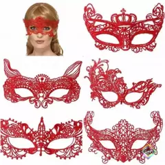 Antifaces Tela Encaje Sexys Antifaz Venecianos X 10 Cotillon - Tienda CyP