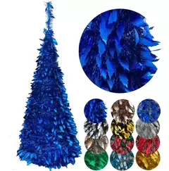 Arbol De Navidad Espiral Plegable 110 cm Hojas Metalizado (ART 026)