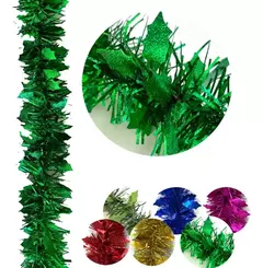 Imagen de Boa Guirnalda Navideña 2mts X 6cm Con Hojitas Color Navidad (ART 450/G)