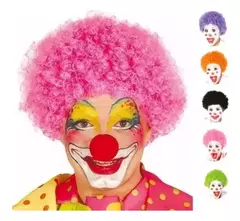 Peluca Payaso Rulos Chico X 1 Afro Colores Cotillon Disfraz