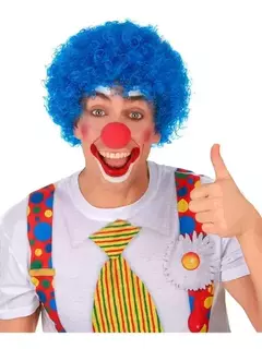 Peluca Payaso Rulos Chico X 1 Afro Colores Cotillon Disfraz