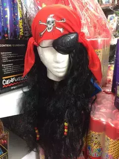 Peluca Jack Sparrow Piratas Del Caribe Cotillon Disfraz en internet