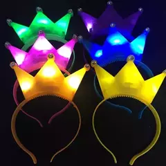 Combo Vinchas Corona Led Rey Reina X 5 Luminosas Cotillon - comprar online