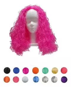 Pelucas Rulos Larga Colores Cotillon Disfraz - Tienda CyP