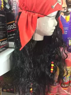 Peluca Jack Sparrow Piratas Del Caribe Cotillon Disfraz - comprar online