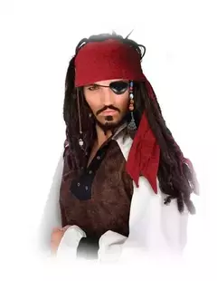 Peluca Jack Sparrow Piratas Del Caribe Cotillon Disfraz