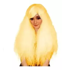 Peluca Xl Frizz Con Ondas Super Larga Disfraz Cotillon