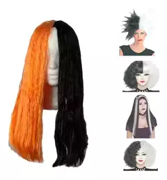 Peluca Cruella De Vil Varios Modelos Flequillo Colores en internet