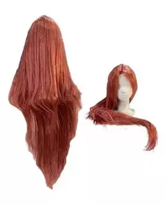 Peluca La Sirenita Lacio Largo Princesa Ariel Rojo Cobrizo - Tienda CyP