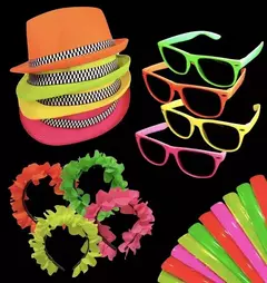 Combo Cotillon Fiesta Fluo Mega Vip 8 Personas Wf (WF) - comprar online