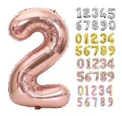 Globo Metalizado Numeros de 16" 40 cm Colores Cotillon - comprar online