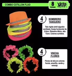 Combo Cotillon Fiesta Fluo Mega Vip 8 Personas Wf (WF) en internet