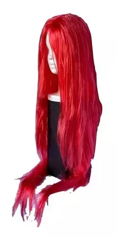 Peluca La Sirenita Lacio Largo Princesa Ariel Rojo Cobrizo - comprar online