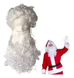 Peluca Santa Claus Papa Noel Cotillon Disfraz
