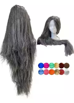 Peluca Lacia Extra Larga 1 Metro Colores Disfraz - comprar online