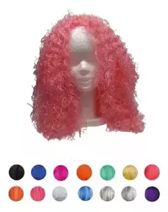 Imagen de Pelucas Rulos Larga Colores Cotillon Disfraz