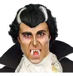 Peluca Dracula Vampiro Bicolor Halloween Cotillon