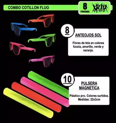Combo Cotillon Fiesta Fluo Mega Vip 8 Personas Wf (WF) - Tienda CyP