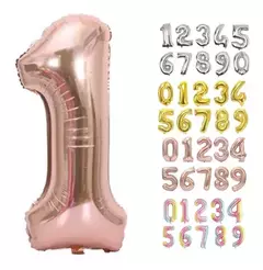 Globo Metalizado Numeros de 16" 40 cm Colores Cotillon - comprar online