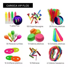 Combo Cotillon Carioca Fluo Vip 100 Personas - comprar online