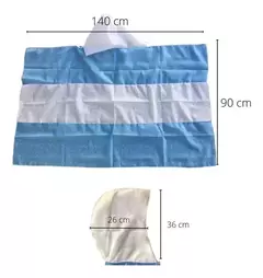 Kit Festejo Argentina Set Mundial Capa Bandera Labial en internet