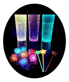 Combo Bar Luminoso Barra 24 Personas Vasos Revolvedores Hielos Led - comprar online
