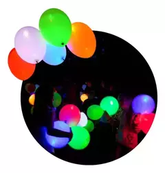 Globos Luminosos Fluo Led X 12 Unidades De 9" Brilla Con Luz Uv
