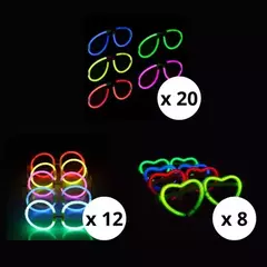 Combo Anteojos Luminosos X 40 Surtidos Neon Lentes Fluo - comprar online