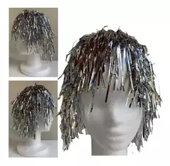 Peluca Metalica X 5 Metalizada Brillosa Cotillon Carioca - comprar online