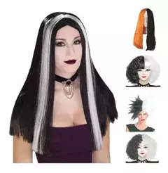 Peluca Cruella De Vil Varios Modelos Flequillo Colores - tienda online