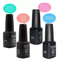 Imagen de Esmalte De Uñas Semipermanente X 4 Combo Gel Colores Cabina