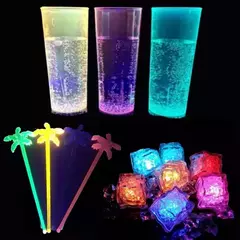 Combo Bar Luminoso Barra 12 Personas Vasos Revolvedores Hielos Led en internet