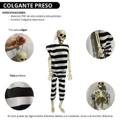Colgante Esqueleto Preso // Decoracion Halloween Noche De Bruja - comprar online