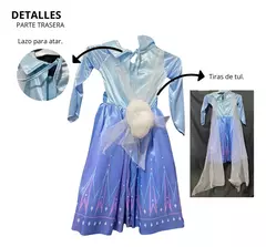 Disfraz De Gala Elsa Frozen Vestido Princesa De Hielo Disney