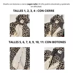 Pijama Enterito Infantil Con Capucha Mameluco Niños Disfraz - comprar online